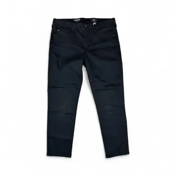 AG Adriano Goldschmied Prima Crop Cigarette Pants Black Size 29 NWT - Picture 2 of 12